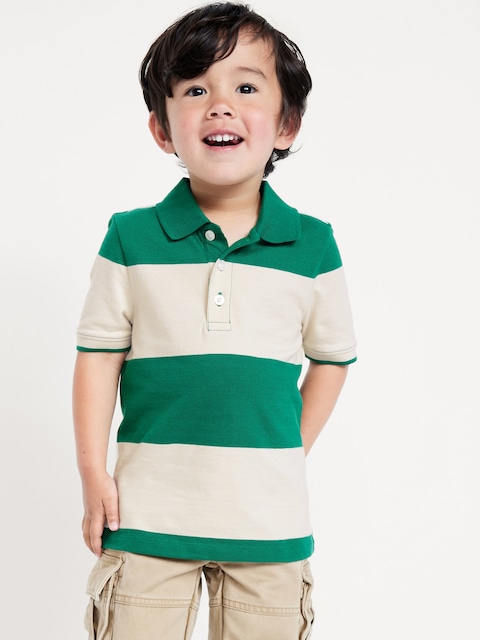Short-Sleeve Pique Polo Shirt for Toddler Boys - Botanica
