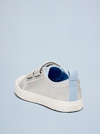 Image number 3 showing, Metallic Double Secure-Strap Sneakers for Toddler Girls
