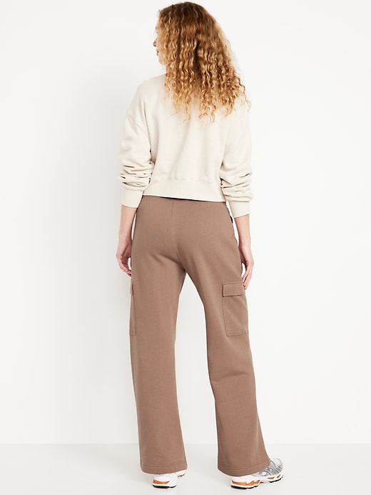 Image number 2 showing, High-Waisted SoComfy Cargo Wide-Leg Sweatpants