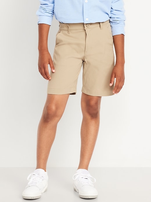 Image number 1 showing, School Uniform Quick-Dry Tech Knee Length Shorts for Boys