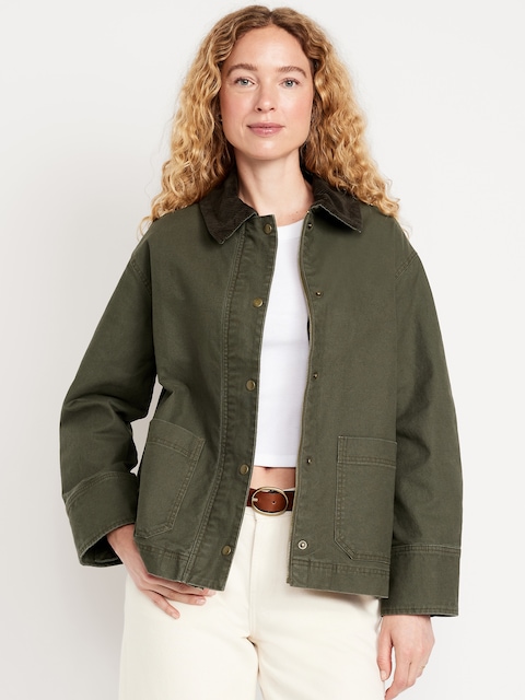 Canvas Barn Jacket - Heritage Green