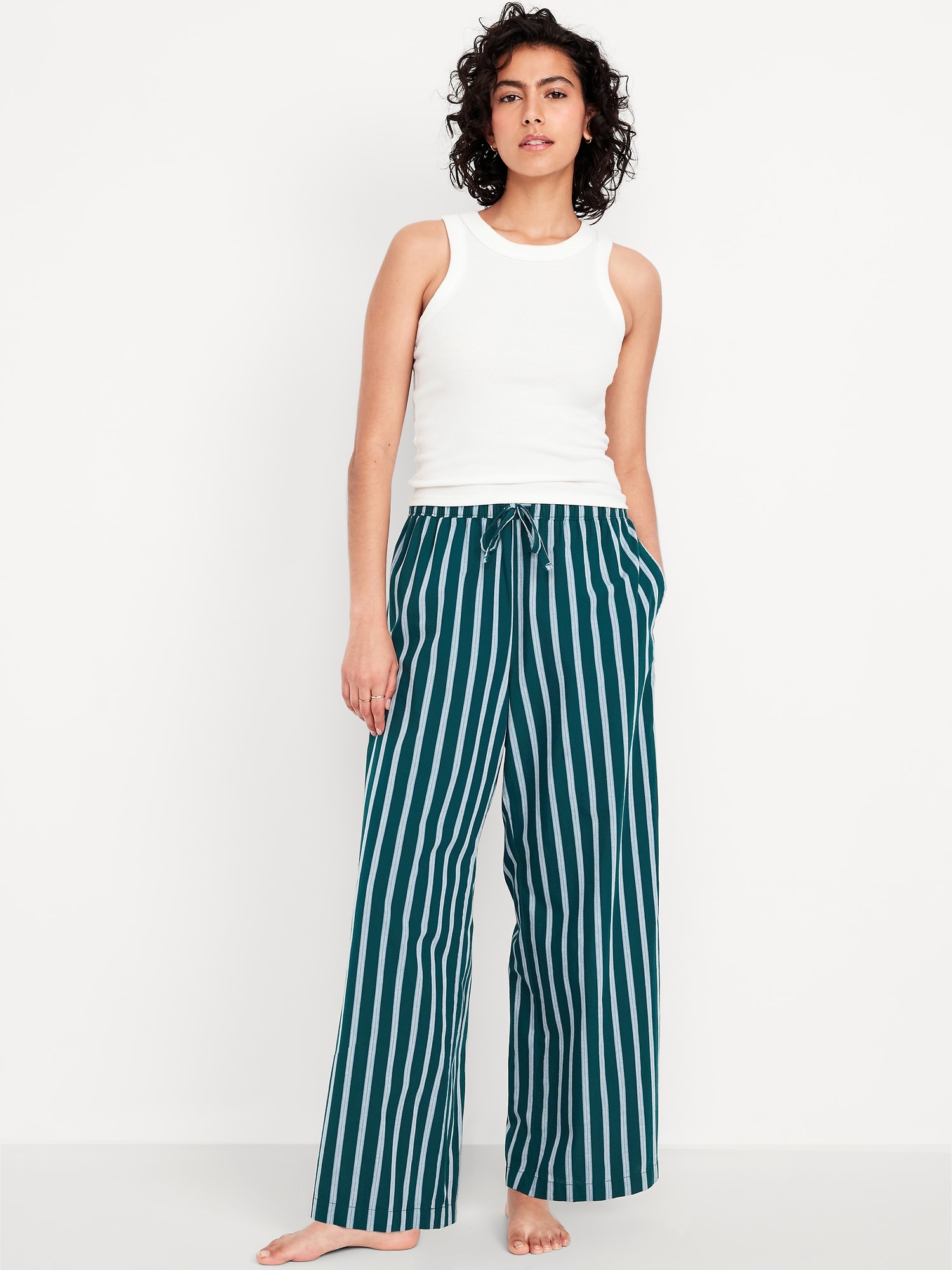 パンツ Poplin pajama pants POPLIN PAJAMA PANTS - Oyster-white | ZARA United States