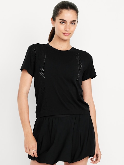 Fluid Seamless Loose T-Shirt - Black Jack