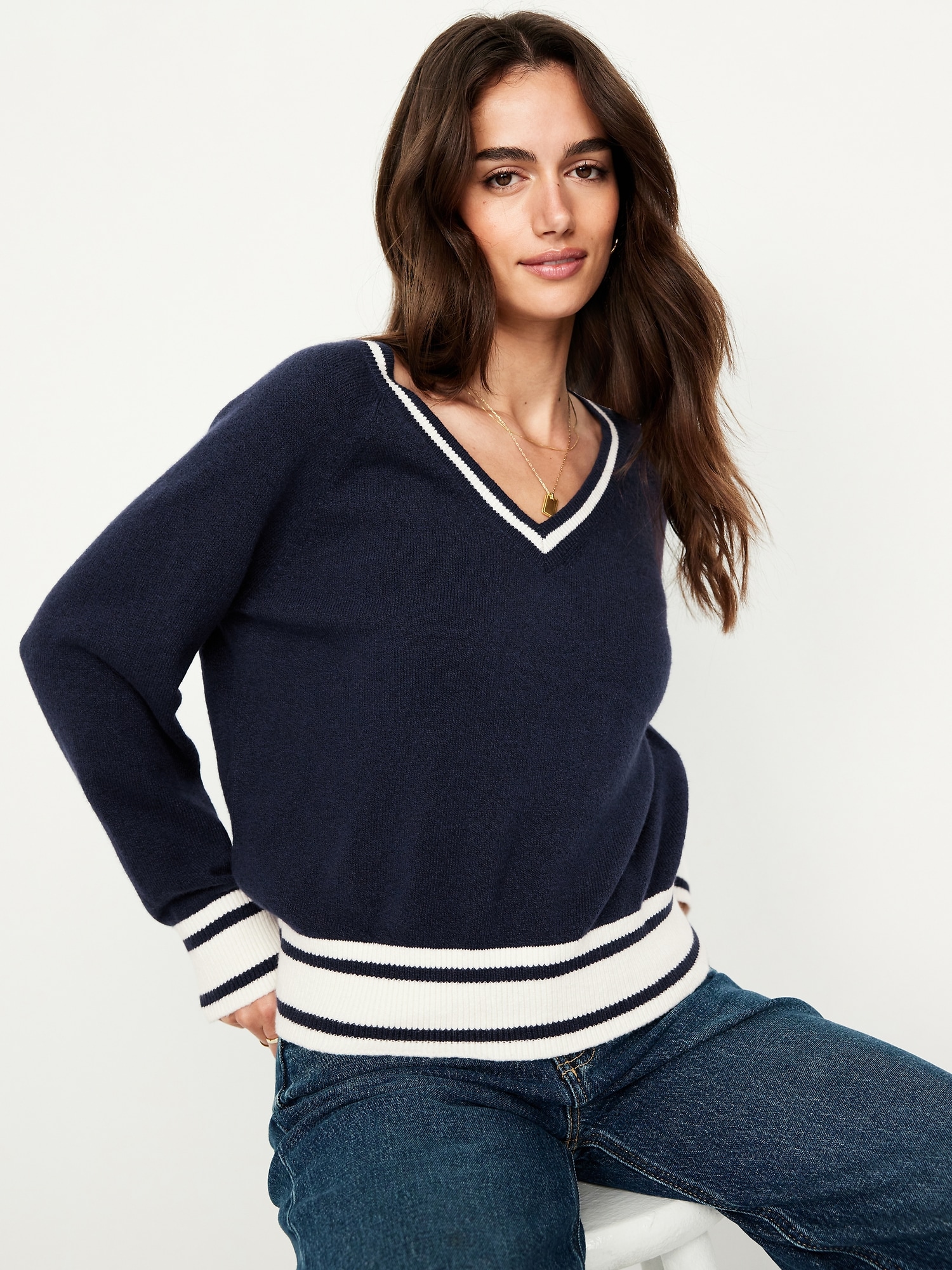 SoSoft Loose V-Neck Sweater | Old Navy