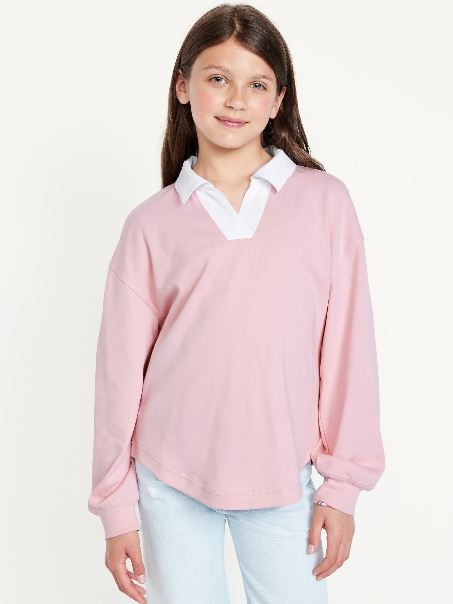 Oversized Rugby Polo Shirt for Girls