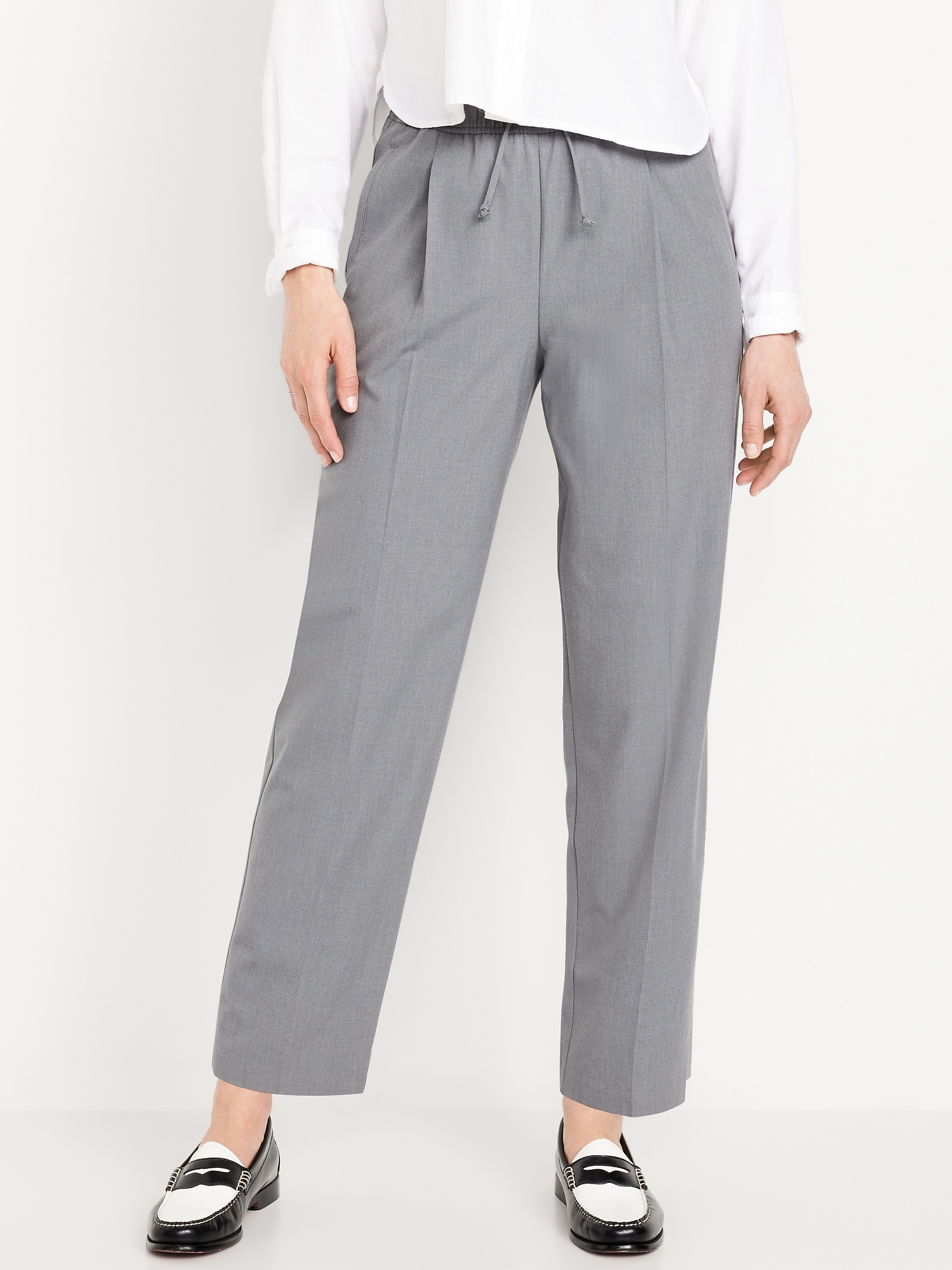 High-Waisted Billie Straight Ankle Trouser