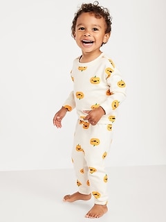 Printed French Terry Sweatshirt and Pants Set for Baby