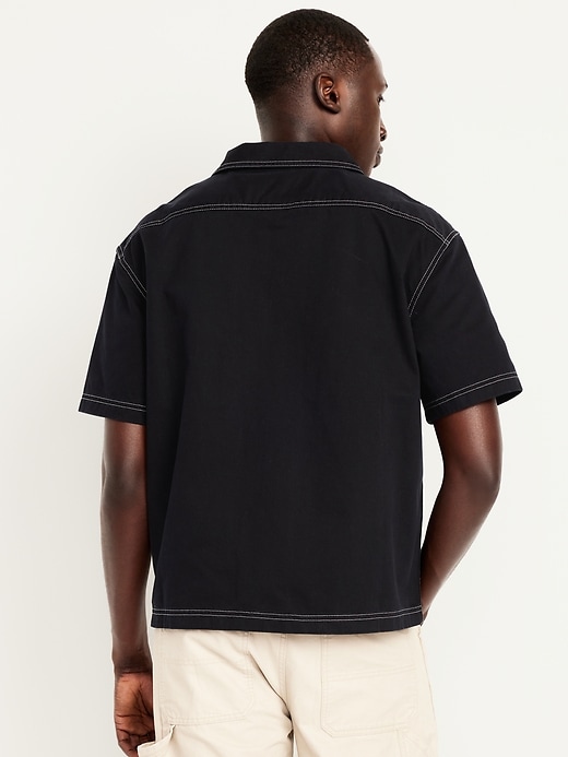 Image number 2 showing, Short-Sleeve Moto Zip Shirt