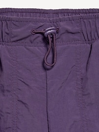 Image number 4 showing, High-Waisted Side Ruched Cargo Parachute Joggers for Girls