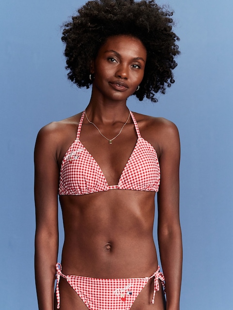 Old Navy x Disney© Minnie Mouse Triangle String Bikini Swim Top - Red Gingham