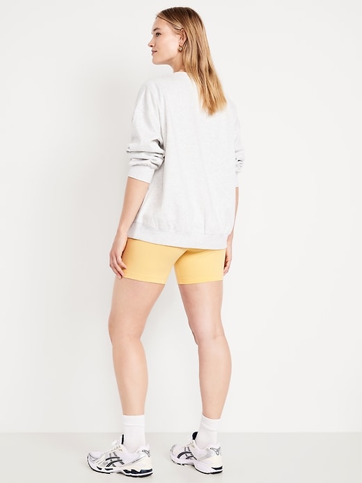 Image number 6 showing, High-Waisted Jersey Biker Shorts -- 6-inch inseam