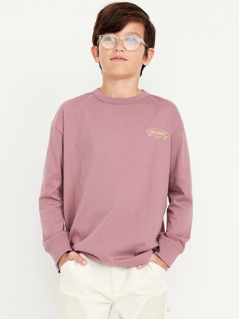 Oversized Long-Sleeve Graphic T-Shirt for Boys