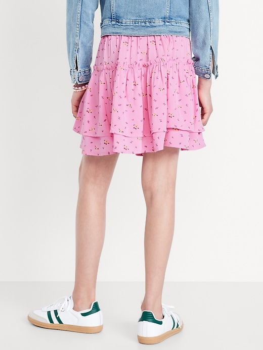 Image number 2 showing, Printed Tiered Ruffled Skirt for Girls