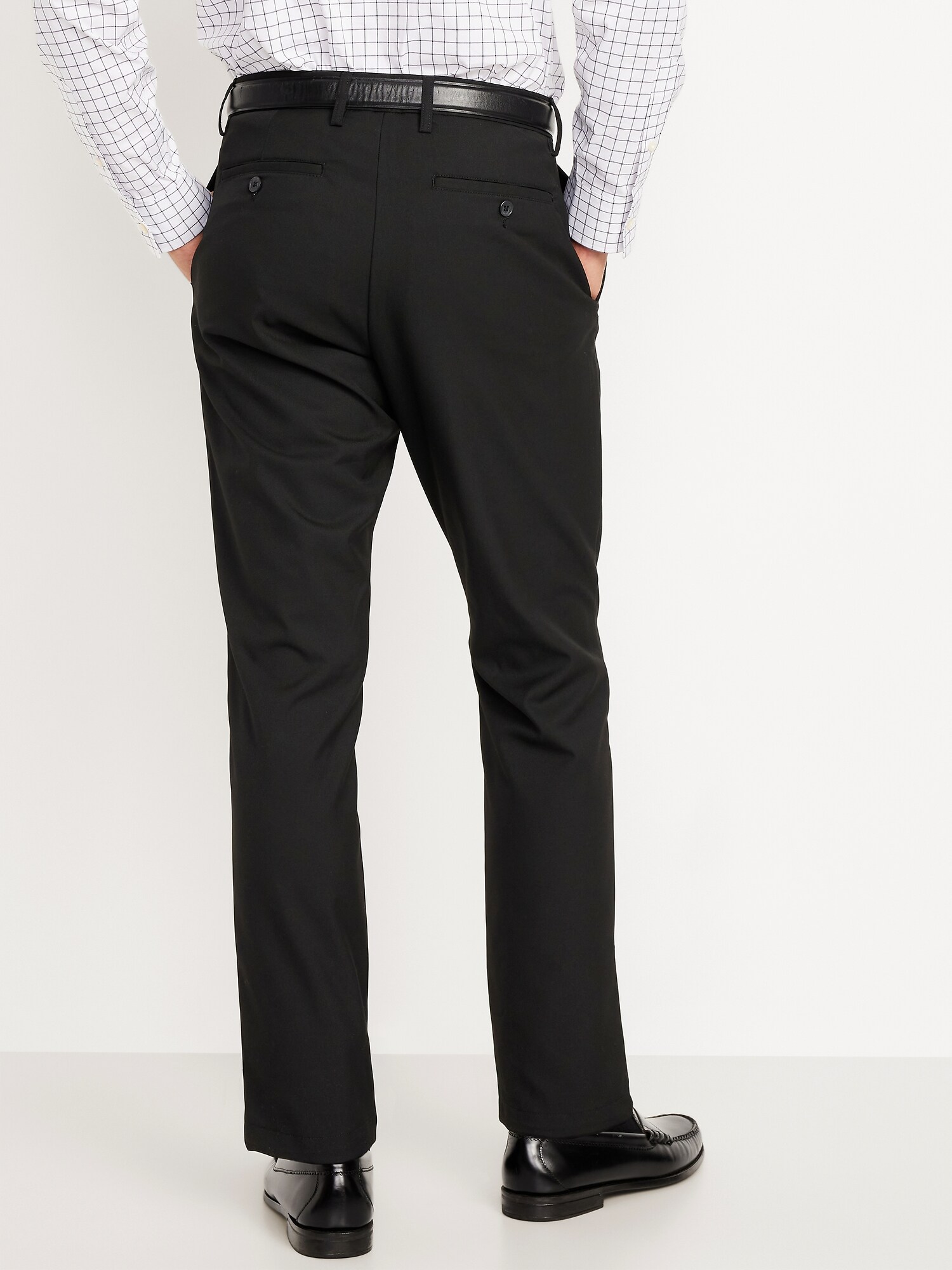 Мужские брюки Old Navy Athletic-Fit Twill Dress Pants, цвет: Чёрный — фото 2