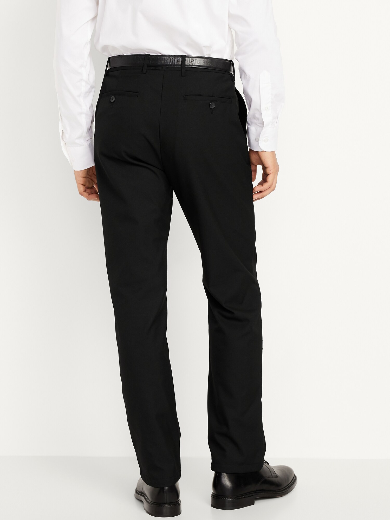Мужские брюки Old Navy 90's Straight-Fit Twill Dress Pants, цвет: Чёрный — фото 2