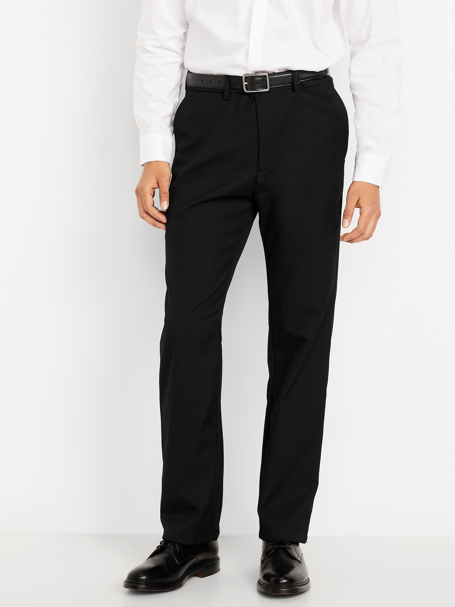 Мужские брюки Old Navy 90's Straight-Fit Twill Dress Pants, цвет: Чёрный