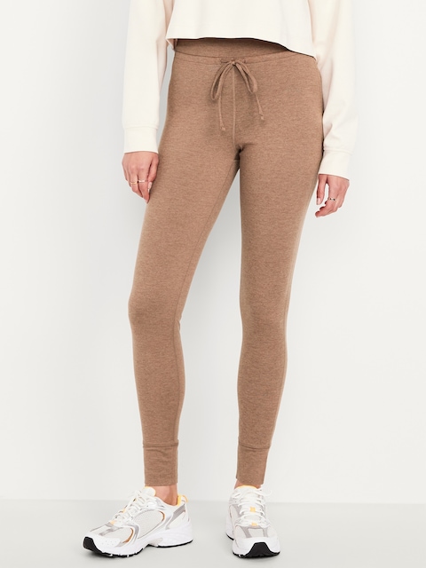 Extra High-Waisted CloudComfy Jogger Leggings - Driftwood