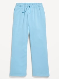 Image number 4 showing, Favorite Fleece High-Waisted Wide-Leg Sweatpants for Girls