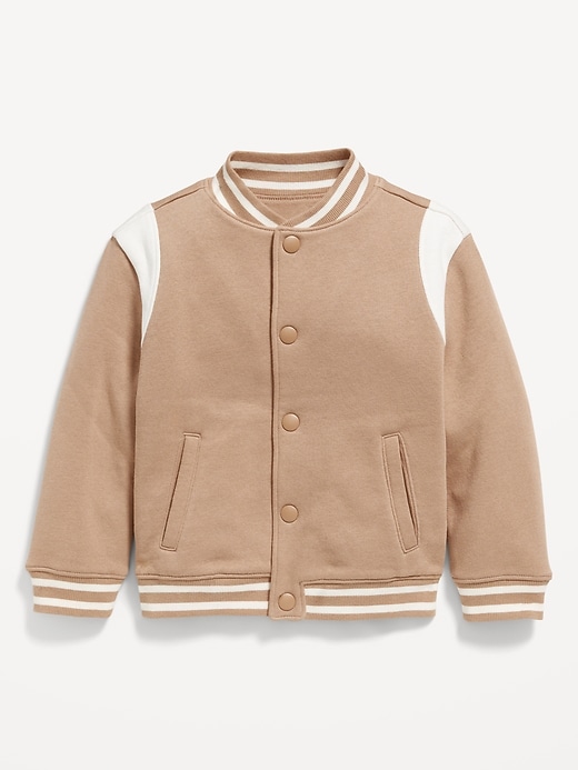 Image number 1 showing, Fleece Bomber Jacket for Toddler Boys