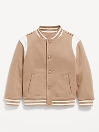 Image number 1 showing, Fleece Bomber Jacket for Toddler Boys