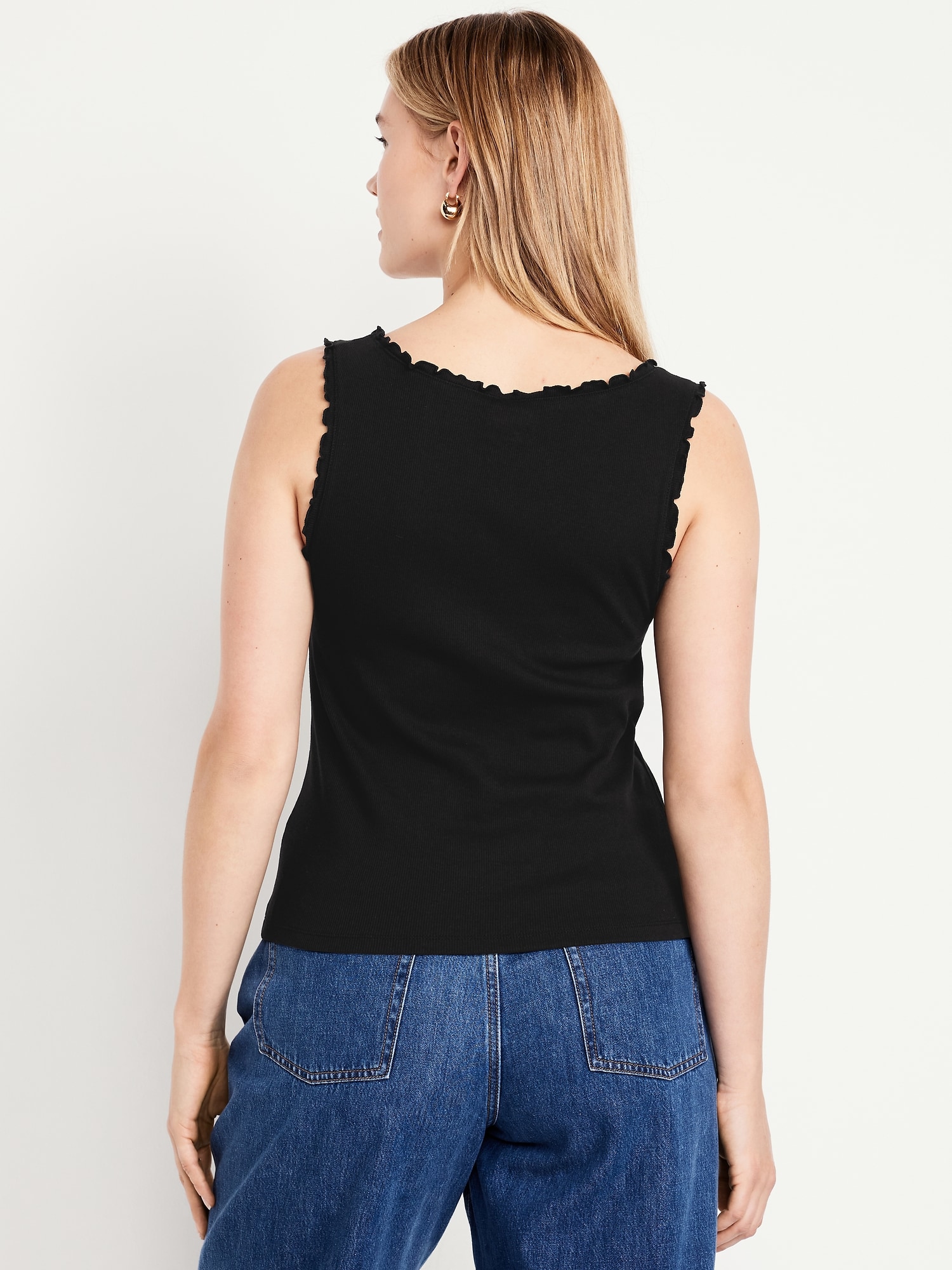 Cinched Rib-Knit Tank Top | Old Navy
