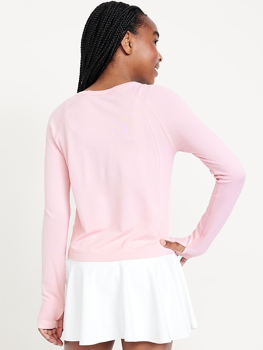Image number 2 showing, Fitted Seamless Performance Top for Girls