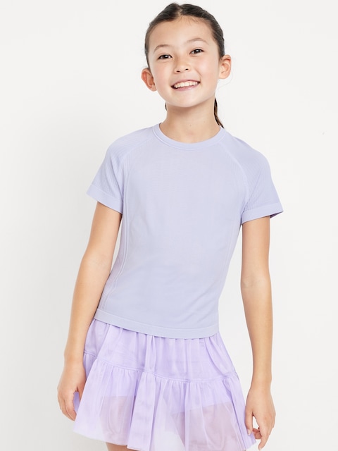 Fitted Seamless Performance Top for Girls - Glitter Bug