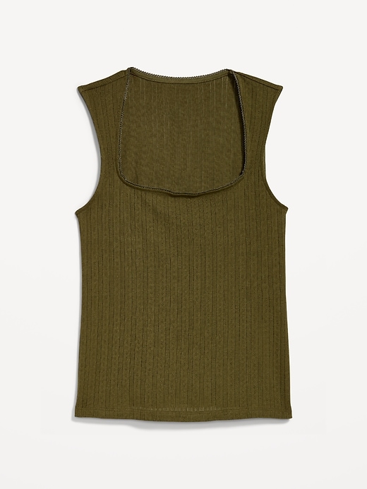 Image number 8 showing, Trapeze-Neck Pointelle Top
