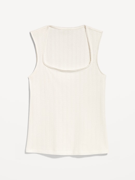 Image number 8 showing, Trapeze-Neck Pointelle Top