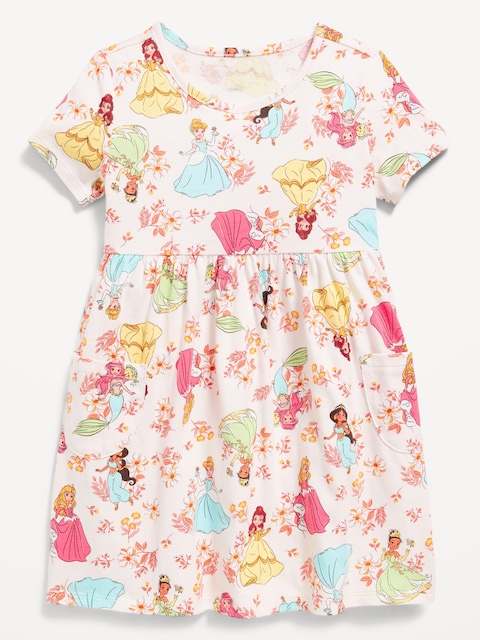 Disney© Fit and Flare Pocket Dress for Toddler Girls - Disney Princess