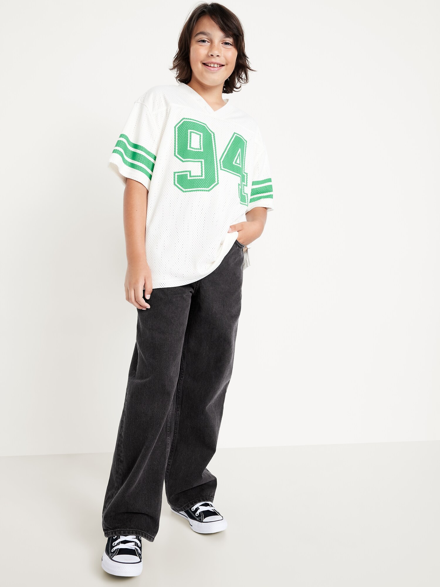 Джинсы Old Navy Baggy Non-Stretch Jeans для мальчиков, цвет: Чёрный варёный — фото 3
