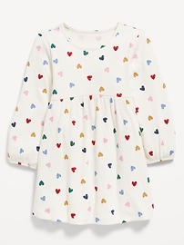 Image number 2 showing, Printed Long-Sleeve Ribbed Dress for Toddler Girls