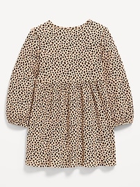 Image number 2 showing, Printed Long-Sleeve Ribbed Dress for Toddler Girls