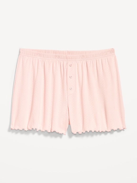 Image number 4 showing, High-Waisted Cozy Rib Pajama Shorts