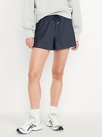 Image number 3 showing, High-Waisted PowerSoft Shorts -- 3.5-inch inseam