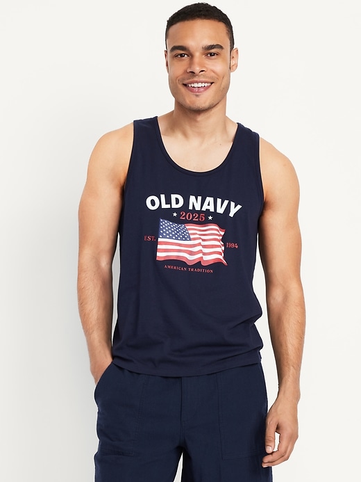 d.i.a.アメリカ国旗デザイン クロップドトップ 2025 Flag Graphic Tank Top | Old Navy