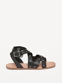 Image number 3 showing, Faux-Leather Gladiator Sandals for Girls