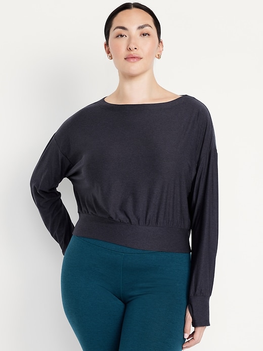 Image number 3 showing, CloudMotion Boat-Neck Top