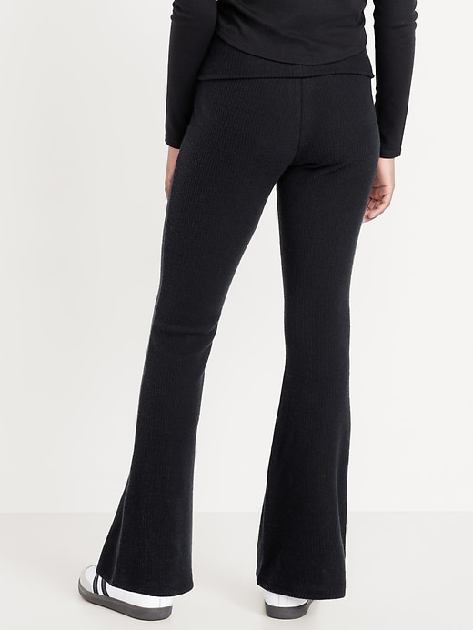 Image number 2 showing, CozePlush Foldover Flare Leggings for Girls