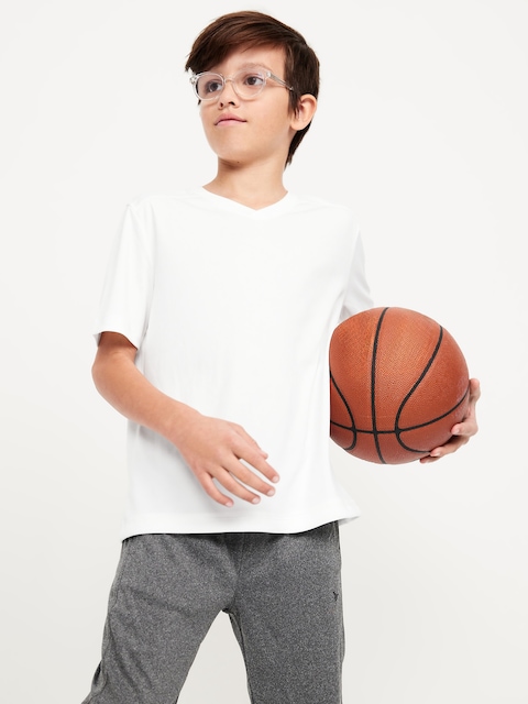 Short-Sleeve Go-Dry Cool Performance T-Shirt for Boys - White Lilies