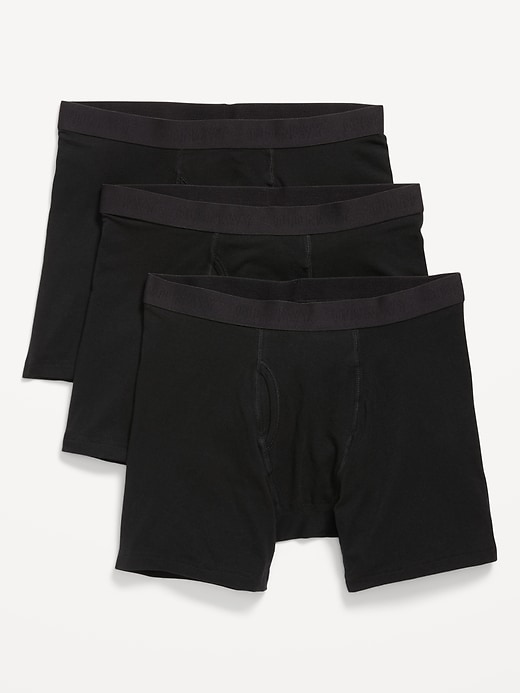Image number 1 showing, 3-Pack Soft-Washed Boxer Briefs -- 6.25-inch inseam
