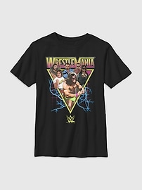 Image number 1 showing, WWE Retro Wrestlers Triangle Gender-Neutral Graphic T-Shirt for Kids
