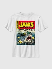 Image number 1 showing, Jaws Pulp Attack Comic Gender-Neutral Graphic T-Shirt for Kids
