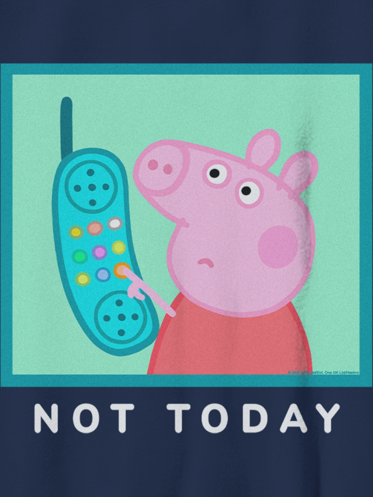 Детская футболка Old Navy Peppa Pig Hang Up Meme Gender-Neutral Graphic, цвет: Тёмно-синий — фото 2