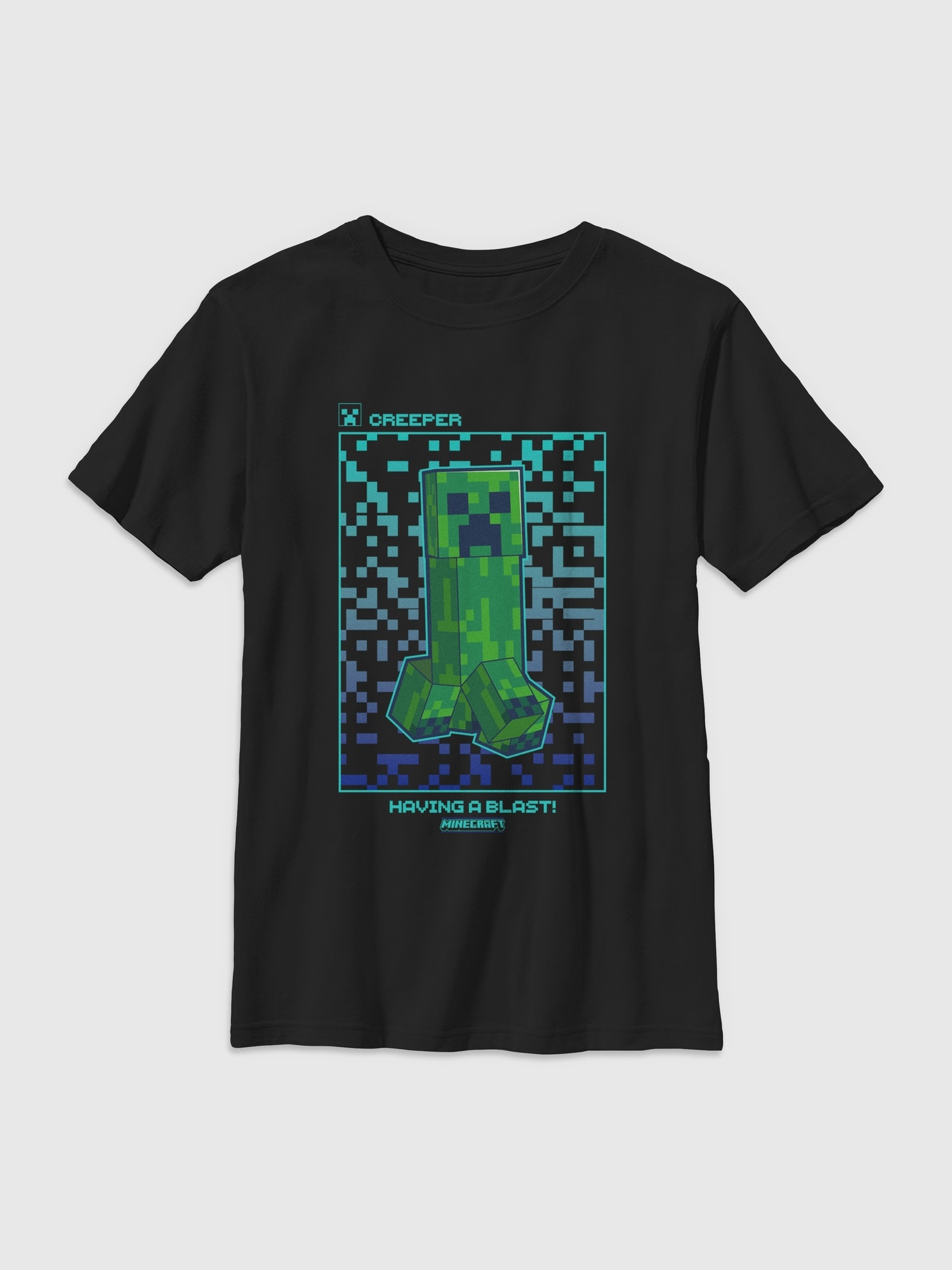 Minecraft Mine Pixel Creep Gender-Neutral Graphic T-Shirt for Kids