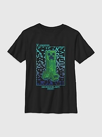 Image number 1 showing, Minecraft Mine Pixel Creep Gender-Neutral Graphic T-Shirt for Kids