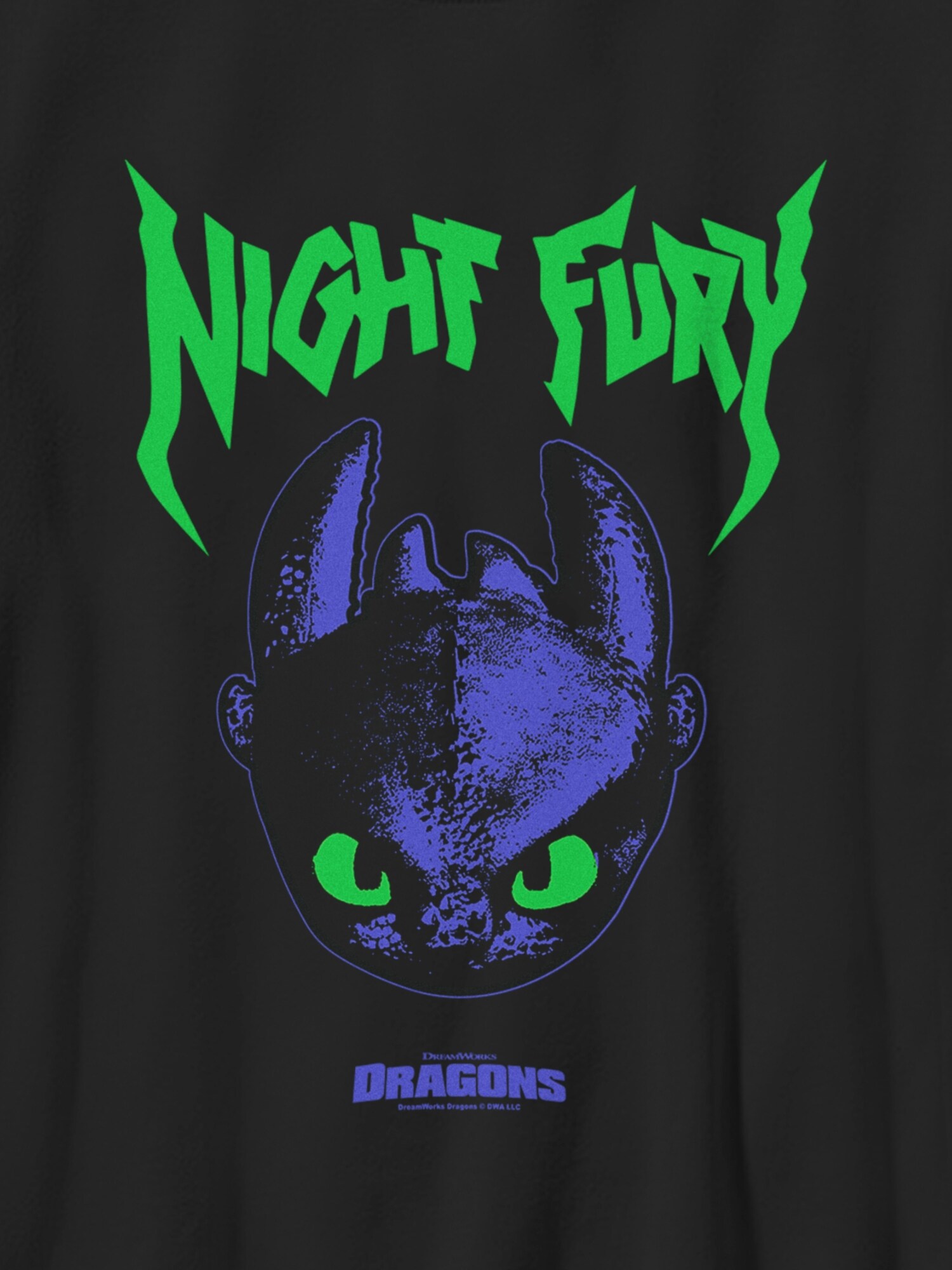 Детская футболка Old Navy How to Train Your Dragon Night Fury Face Gender-Neutral Graphic, цвет: Чёрный — фото 2