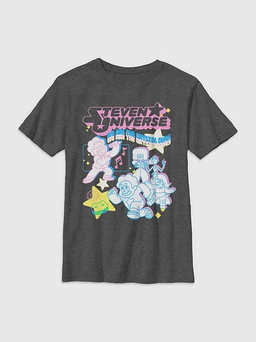 Image number 1 showing, Steven Universe Streetwear Collage Gender-Neutral Graphic T-Shirt for Kids