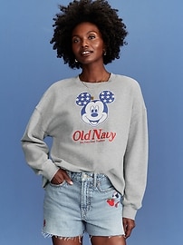 Image number 4 showing, Old Navy x Disney© Mickey Mouse Oversized Flag Logo-Graphic Sweatshirt