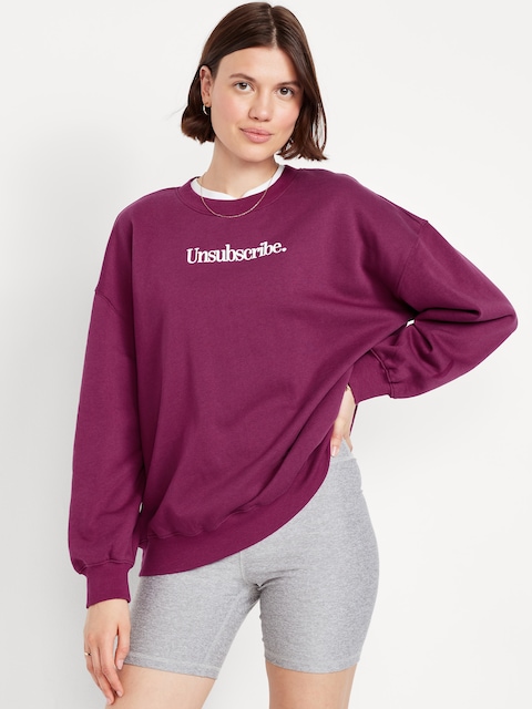 SoComfy Oversized Graphic Sweatshirt - Unsubscribe.